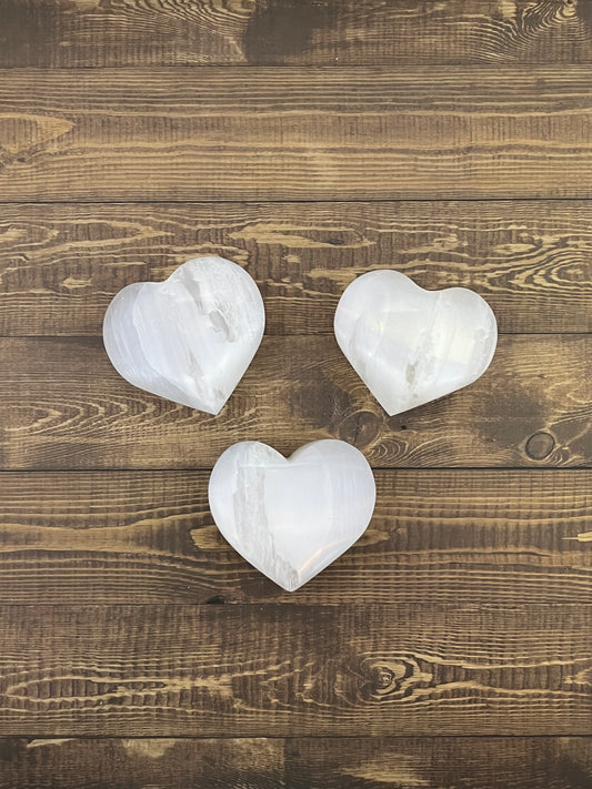 Selenite Hearts