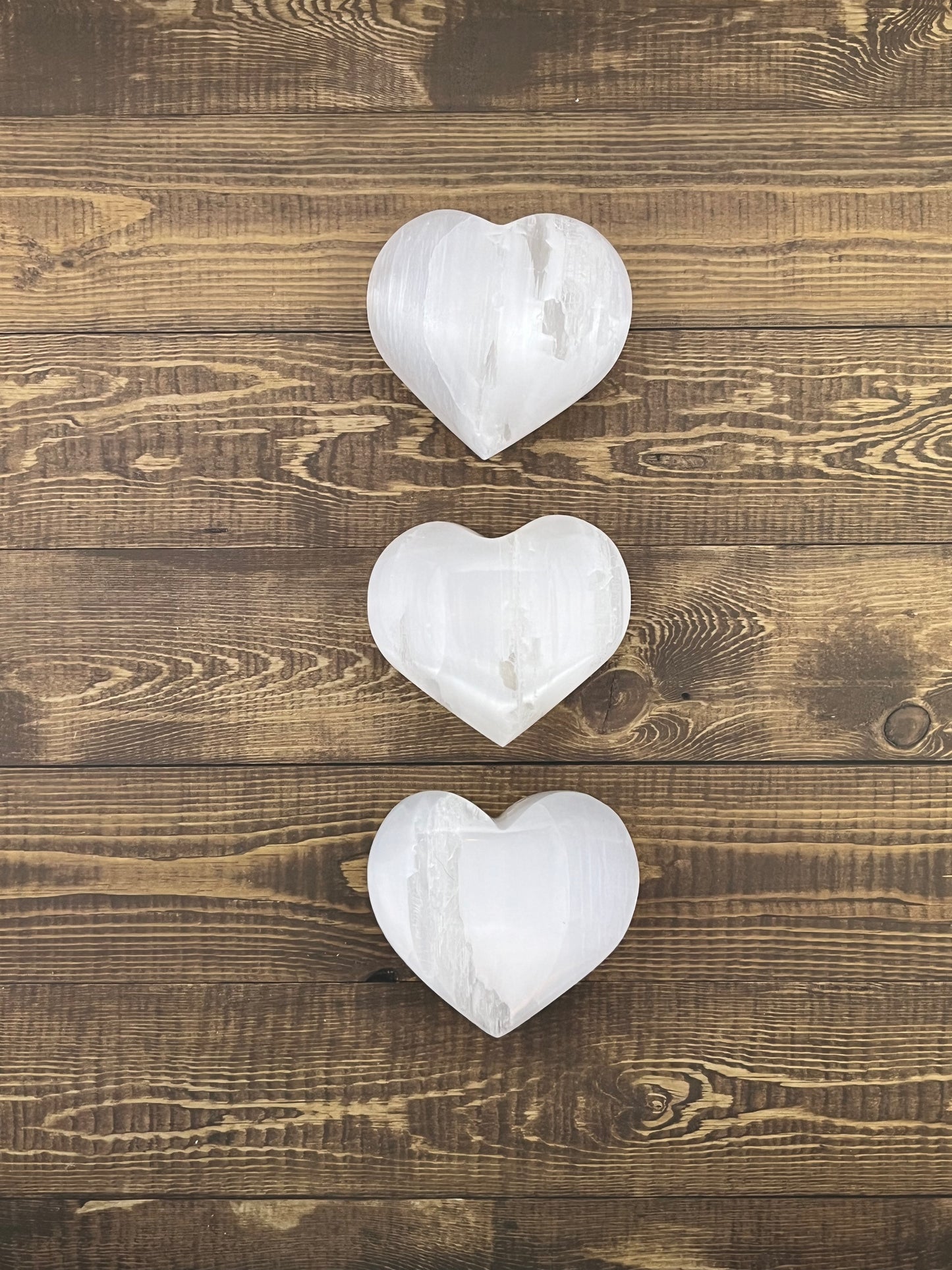 Selenite Hearts