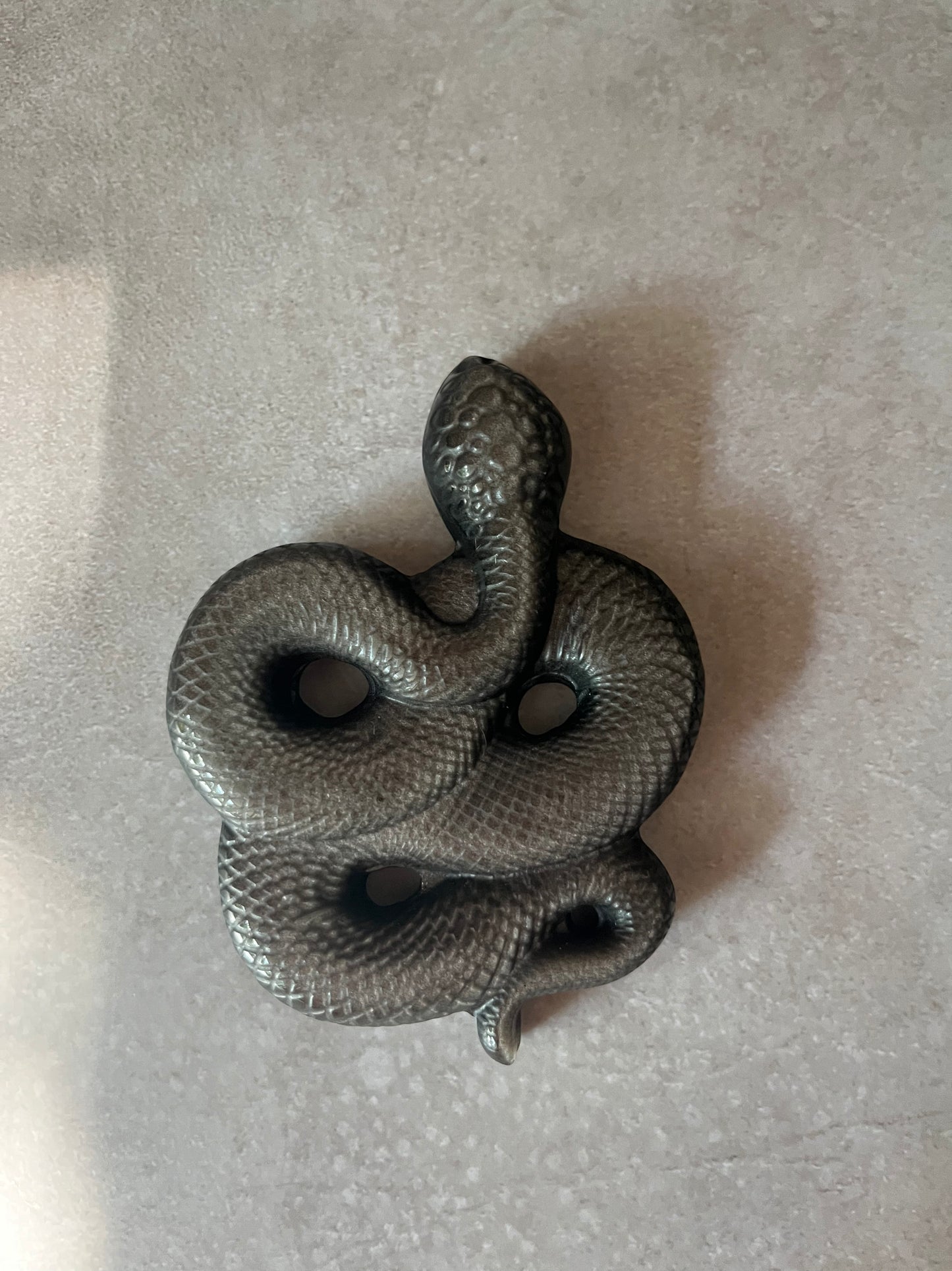 Silver Sheen Obsidian Snake