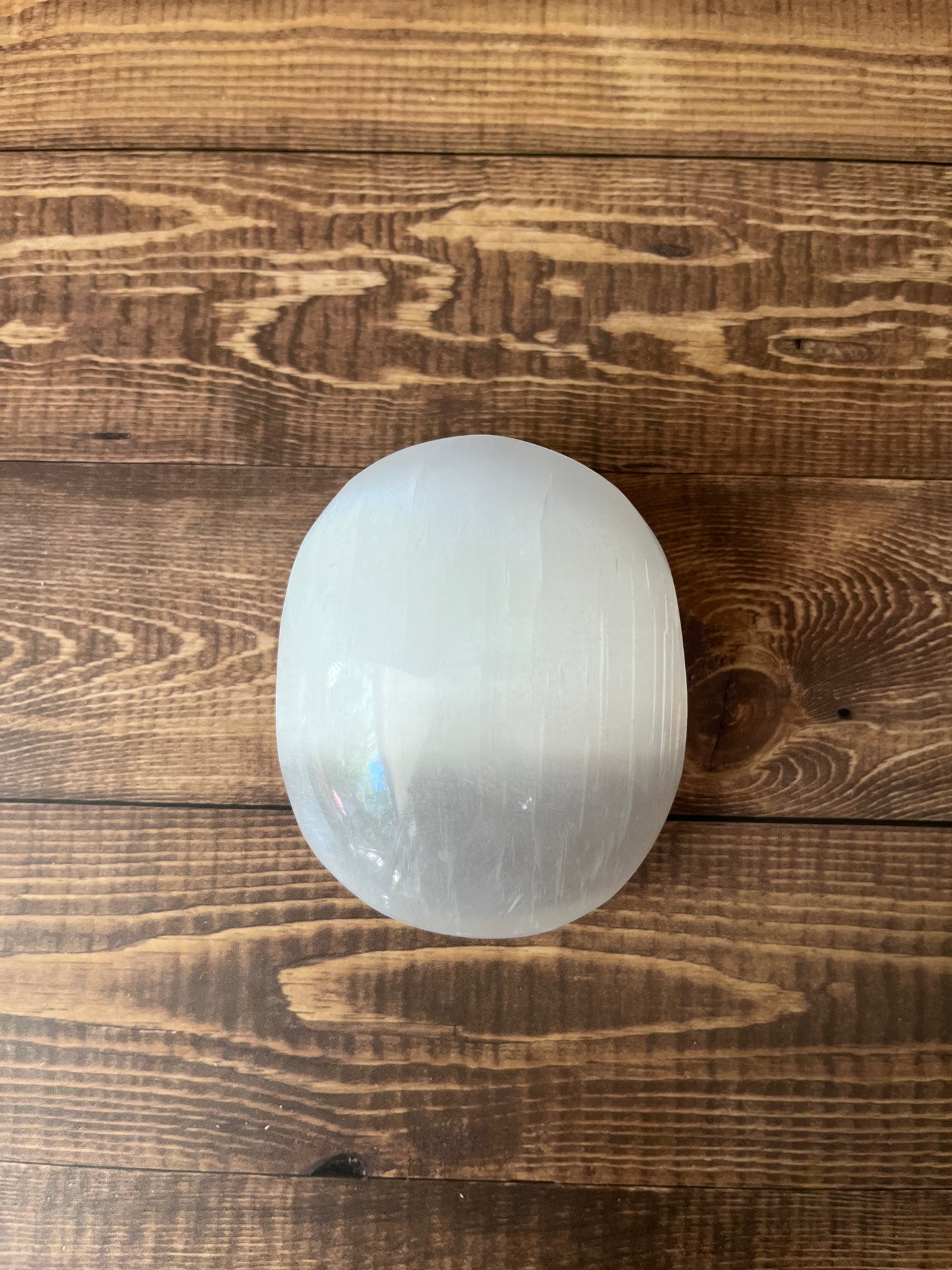 Selenite Palm Stone